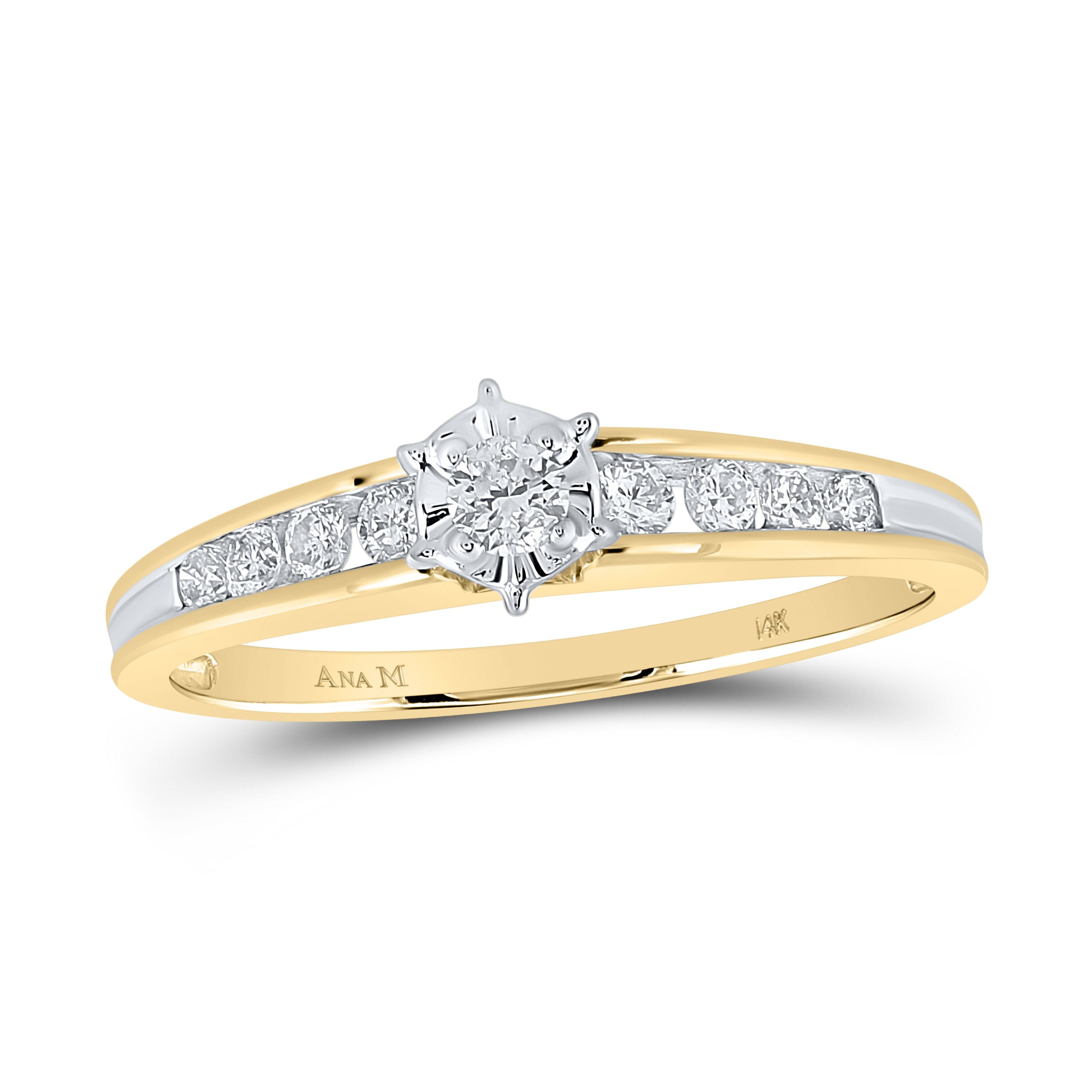 Continuum Two Tone Engagement Ring with Pave – Diana Vincent Jewelry Designs